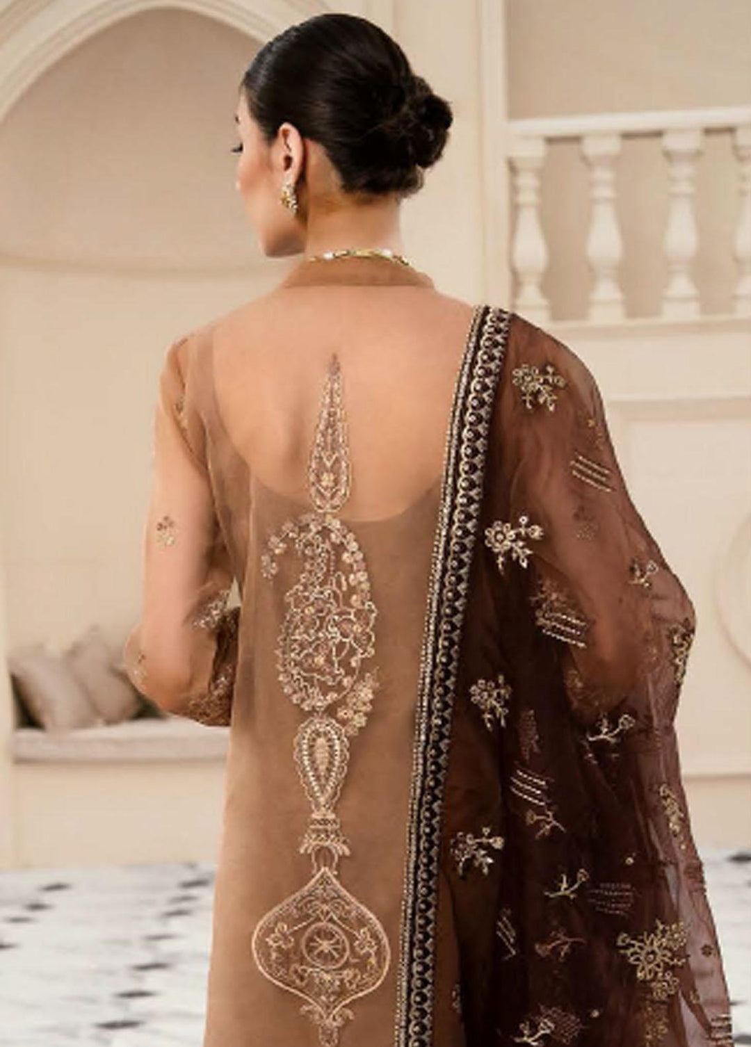 Lumiere By AIK Atelier Embroidered Organza Suits Unstitched 3 Piece Look 04 - Luxury Collection