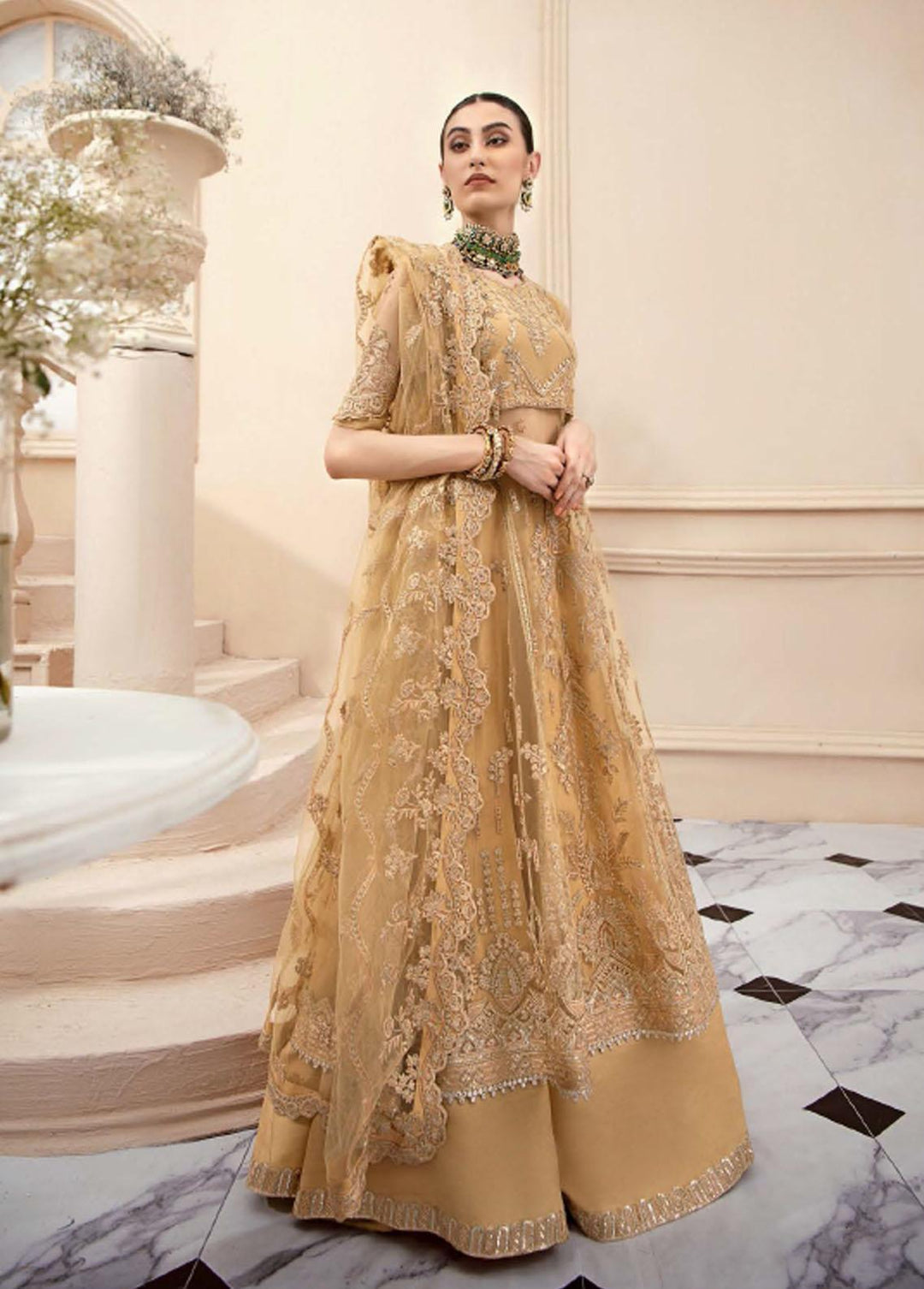 Lumiere By AIK Atelier Embroidered Net Suits Unstitched 3 Piece Look 06 - Luxury Collection