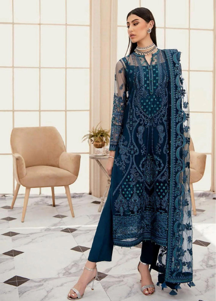 Lumiere By AIK Atelier Embroidered Net Suits Unstitched 3 Piece Look 07 - Luxury Collection