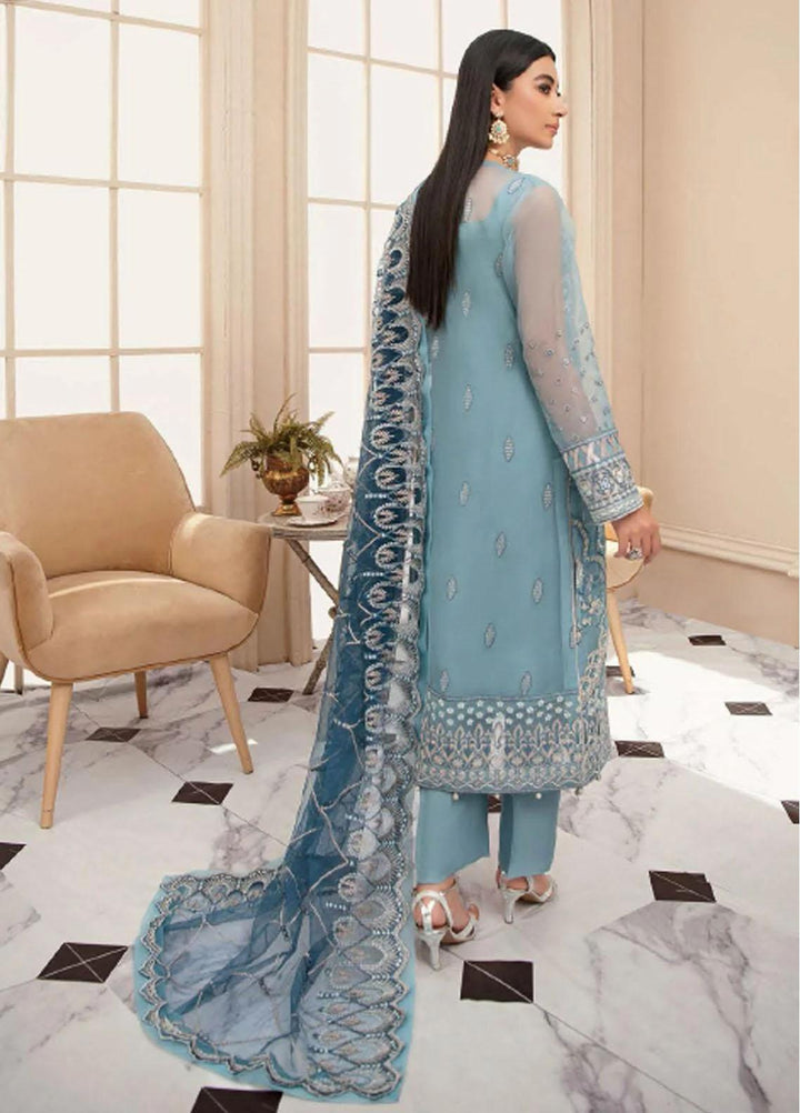 Lumiere By AIK Atelier Embroidered Organza Suits Unstitched 3 Piece Look 08 - Luxury Collection