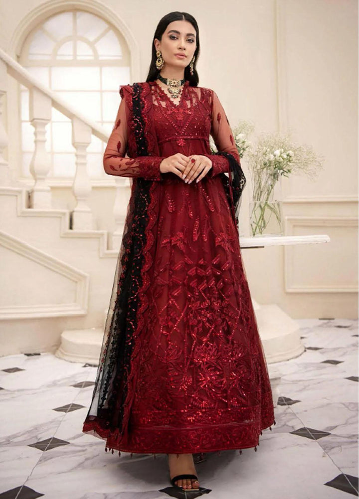 Lumiere By AIK Atelier Embroidered Net Suits Unstitched 3 Piece Look 10 - Luxury Collection