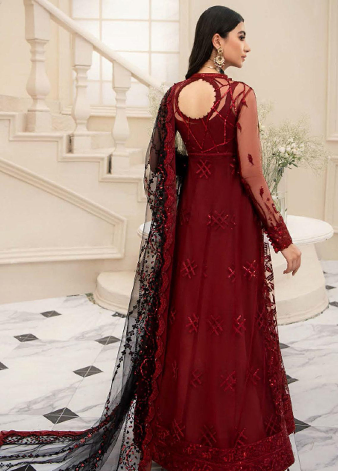 Lumiere By AIK Atelier Embroidered Net Suits Unstitched 3 Piece Look 10 - Luxury Collection