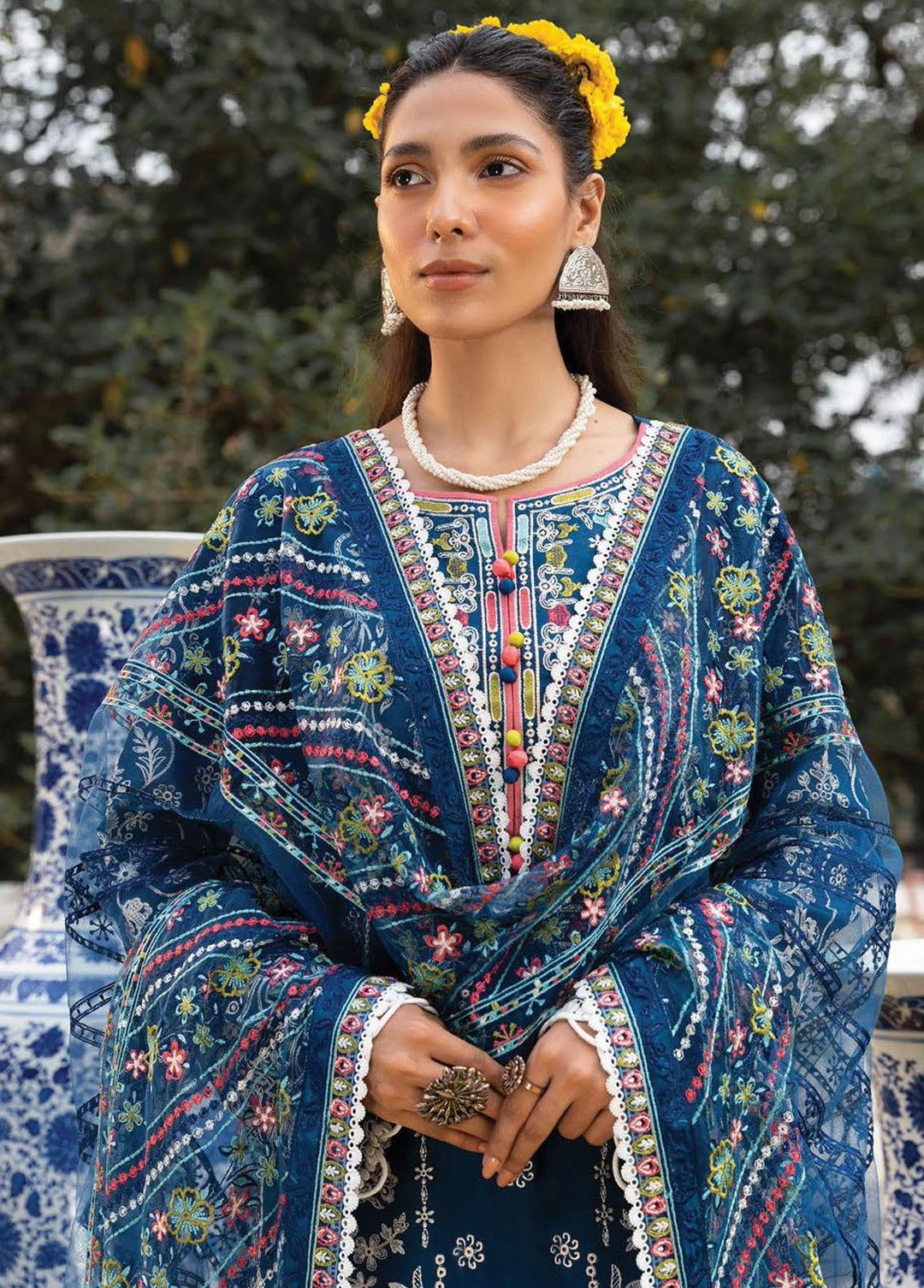 AIK Atelier Embroidered Lawn Suits Unstitched 3 Piece AIK23M Look 01 - Festive Collection