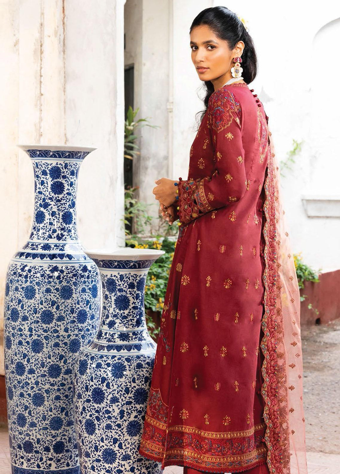 AIK Atelier Embroidered Lawn Suits Unstitched 3 Piece AIK23M Look 06 - Festive Collection