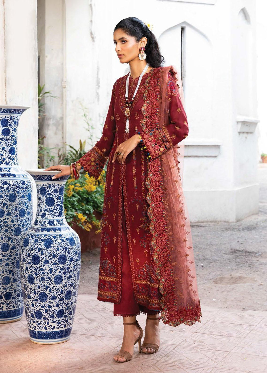 AIK Atelier Embroidered Lawn Suits Unstitched 3 Piece AIK23M Look 06 - Festive Collection