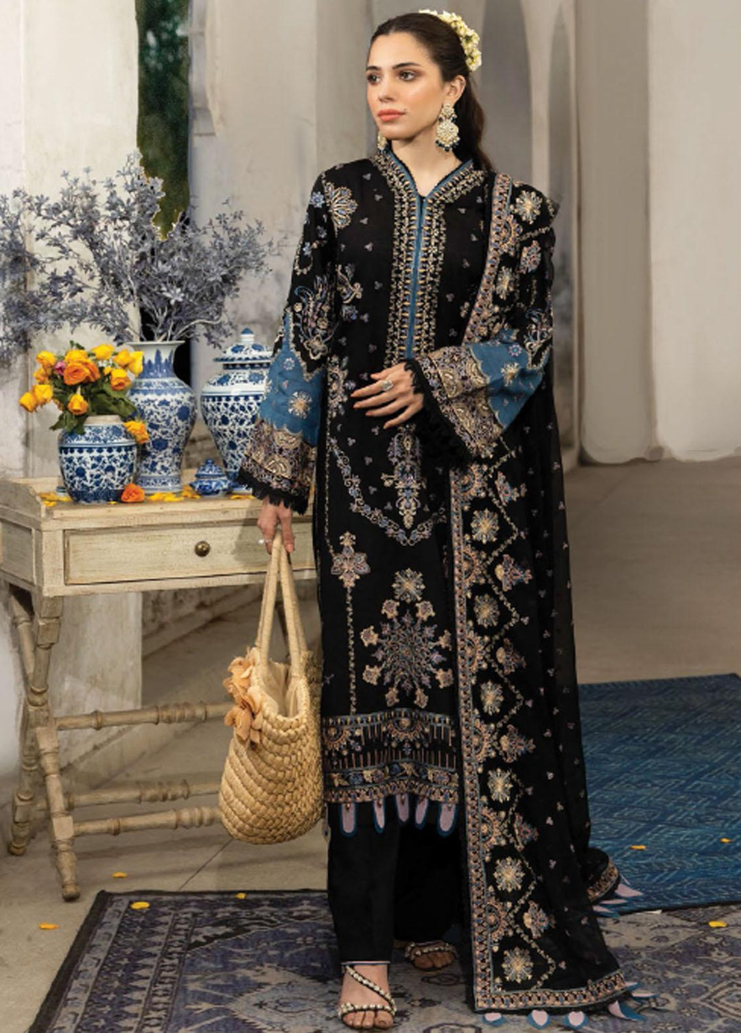 AIK Atelier Embroidered Lawn Suits Unstitched 3 Piece AIK23M Look 09 - Festive Collection