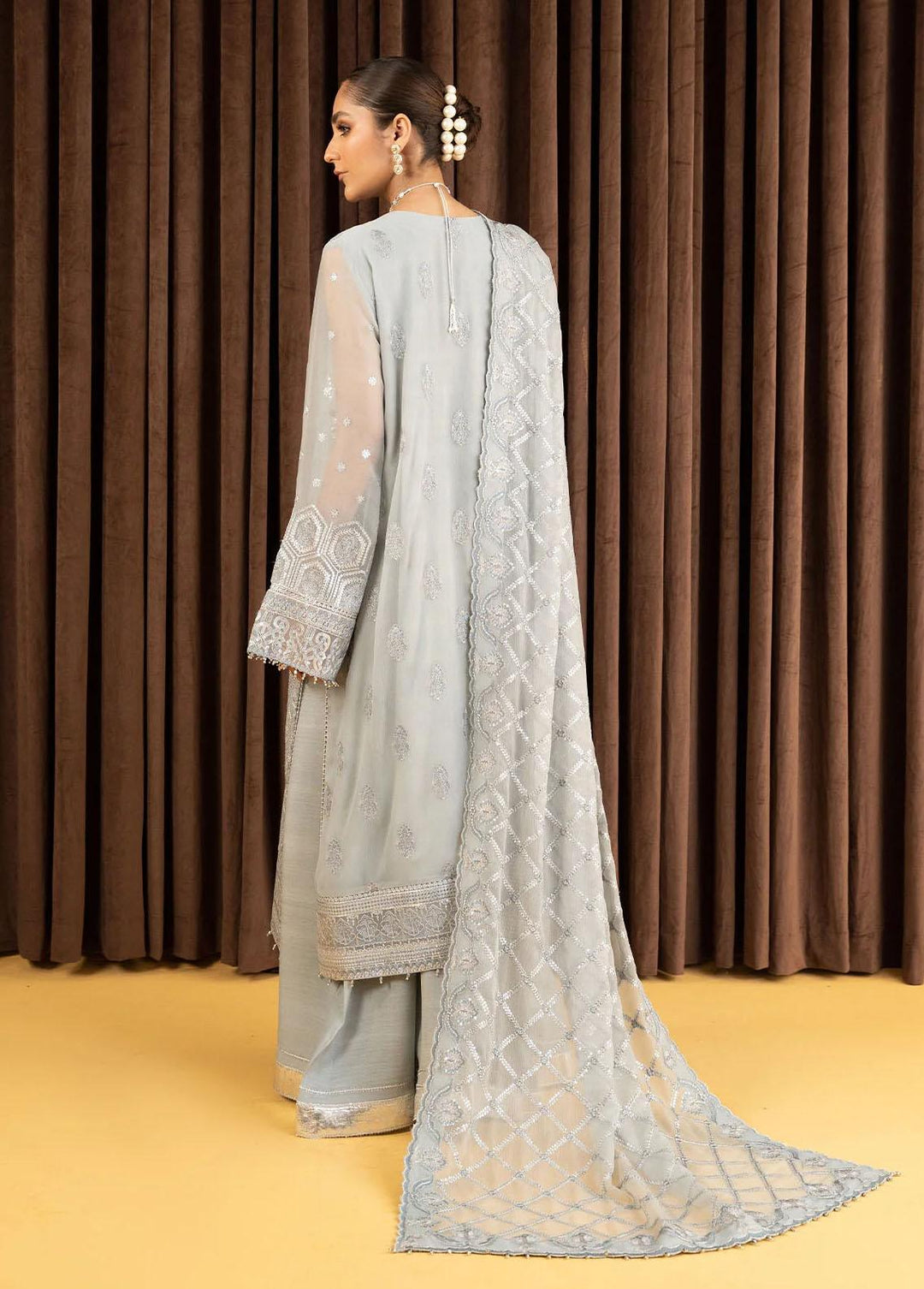 AIK Atelier Embroidered Chiffon Suits Unstitched 3 Piece AIK23-C2 04 - Luxury Collection