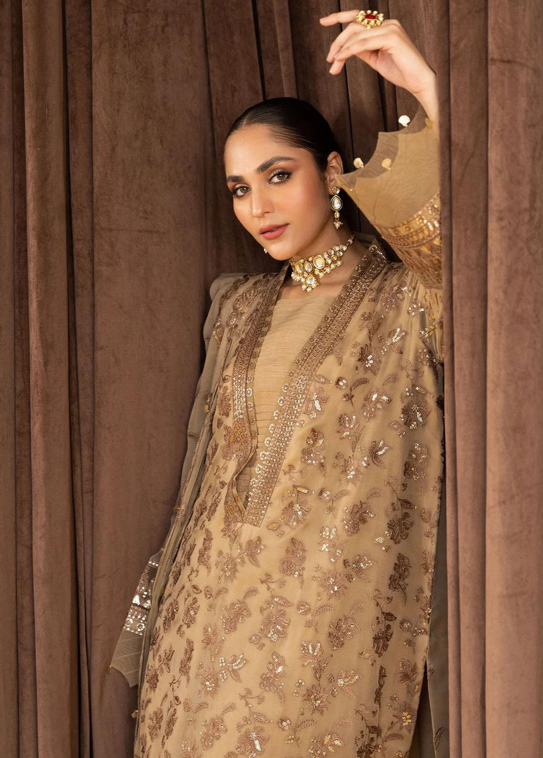 AIK Atelier Embroidered Chiffon Suits Unstitched 3 Piece AIK23-C2 05 - Luxury Collection