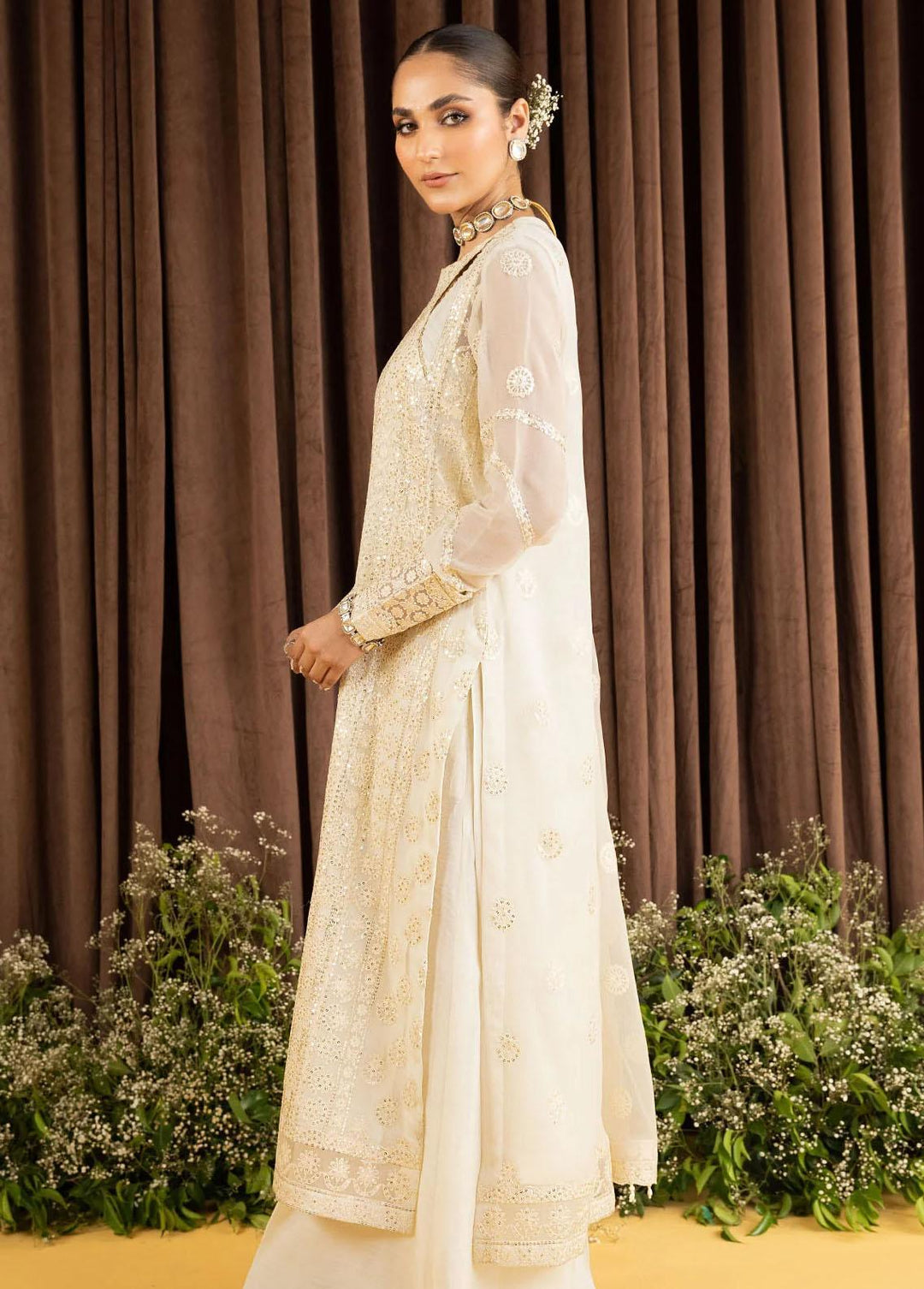 AIK Atelier Embroidered Chiffon Suits Unstitched 3 Piece AIK23-C2 06 - Luxury Collection