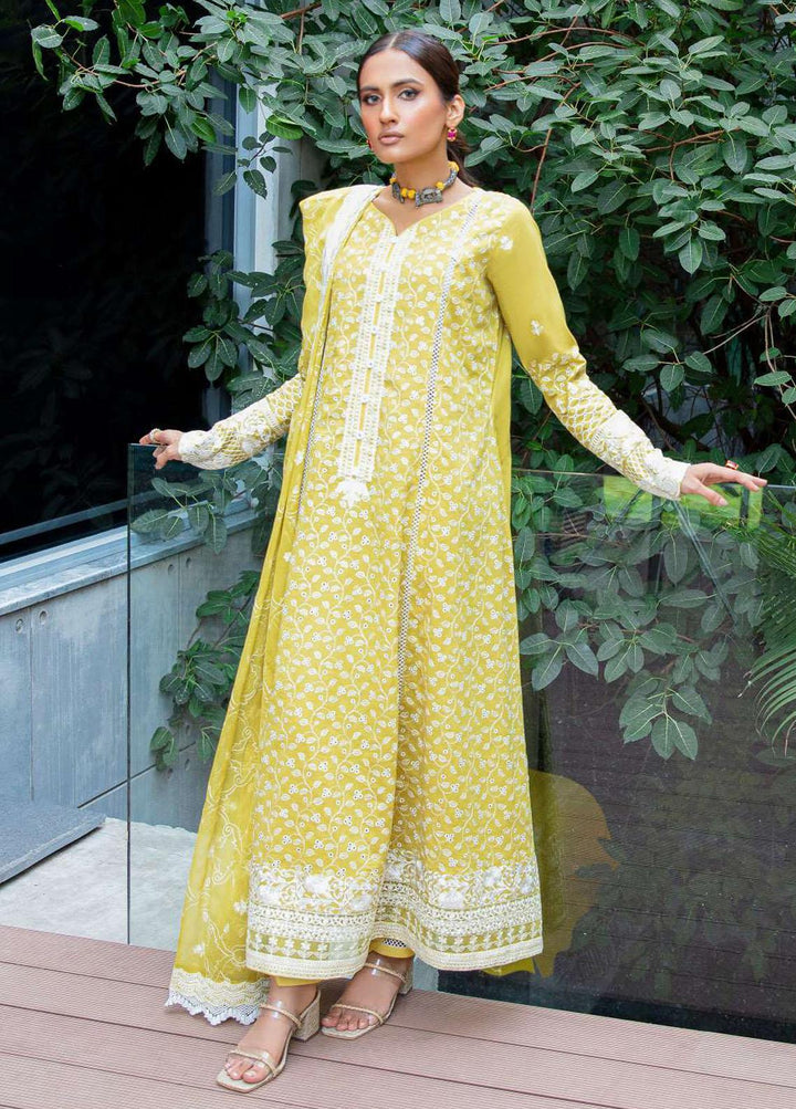 AIK Atelier Embroidered Lawn Suits Unstitched 3 Piece AIK23-L2 01-A - Summer Collection
