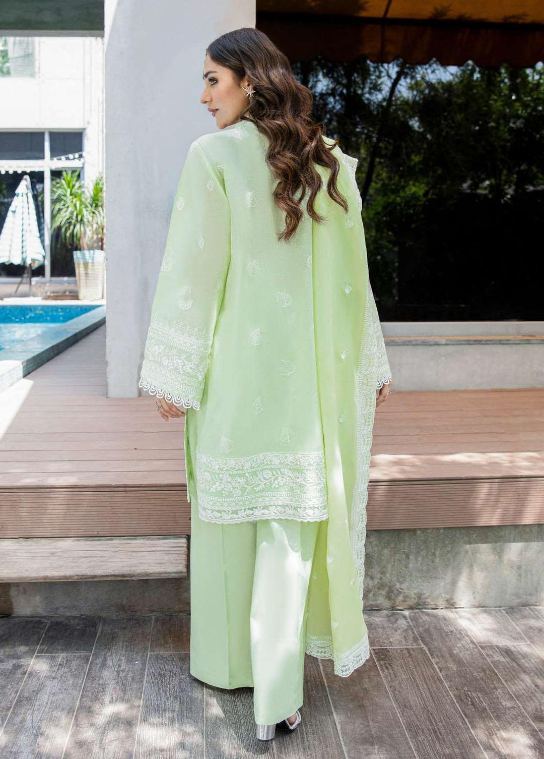 AIK Atelier Embroidered Lawn Suits Unstitched 3 Piece AIK23-L2 02-B - Summer Collection