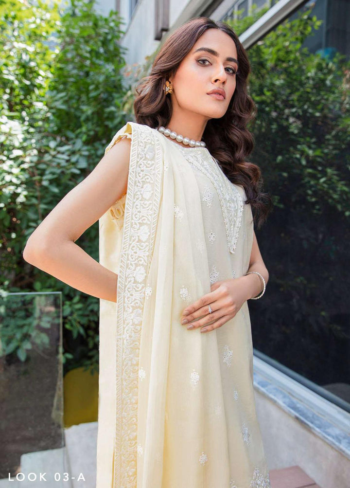 AIK Atelier Embroidered Lawn Suits Unstitched 3 Piece AIK23-L2 03-A - Summer Collection
