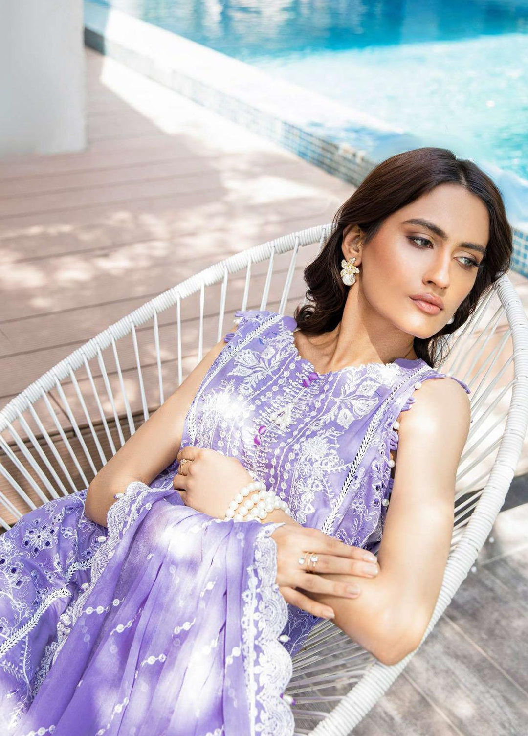 AIK Atelier Embroidered Lawn Suits Unstitched 3 Piece AIK23-L2 04-A - Summer Collection