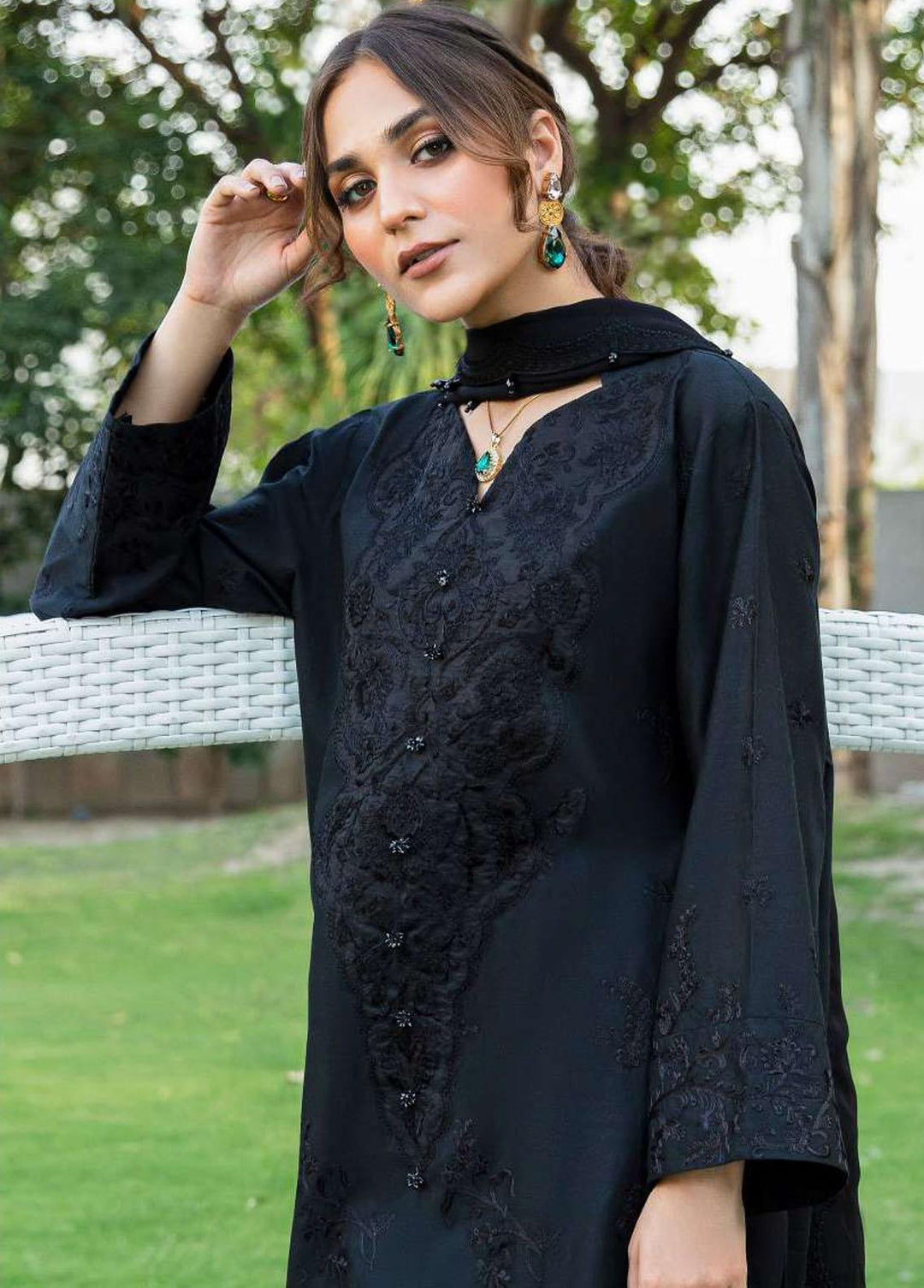 AIK Atelier Embroidered Lawn Suits Unstitched 3 Piece AIK23-L2 05-A - Summer Collection