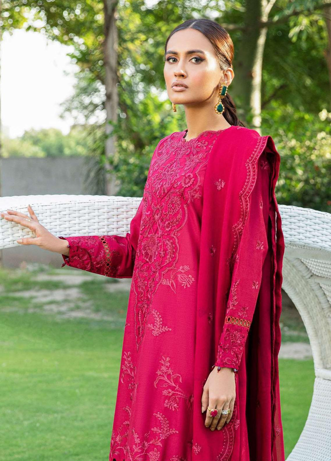 AIK Atelier Embroidered Lawn Suits Unstitched 3 Piece AIK23-L2 05-B - Summer Collection