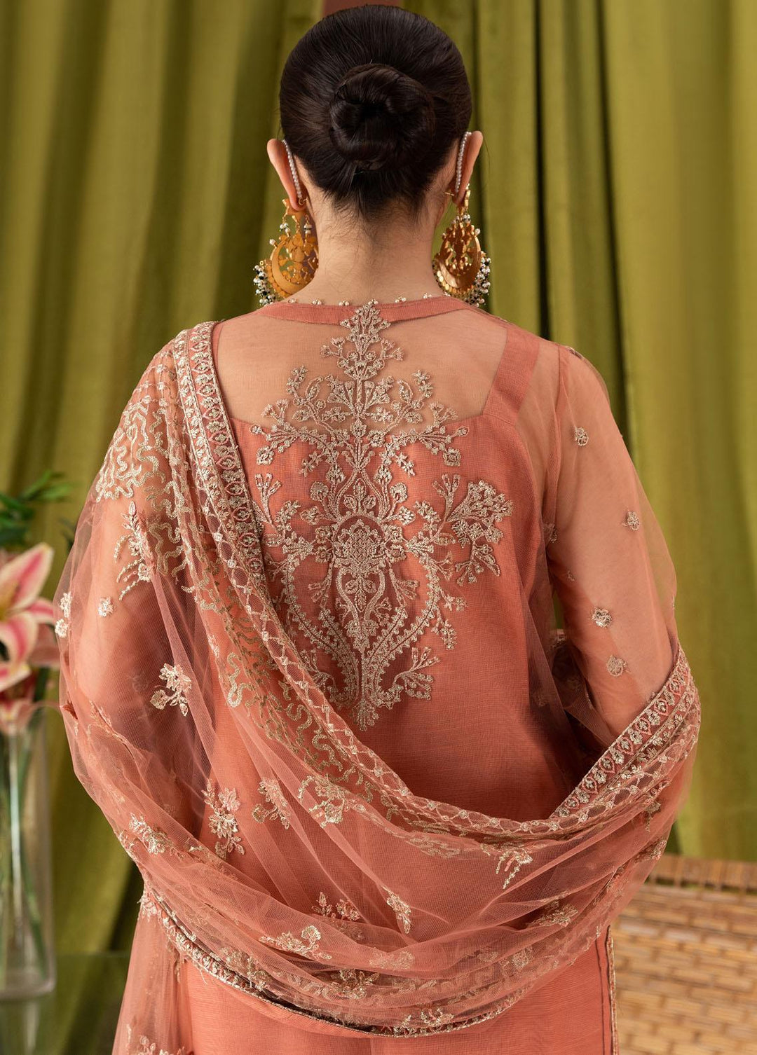 AIK Atelier Embroidered Net Suits Unstitched 3 Piece AIK23L Look 03 - Luxury Collection