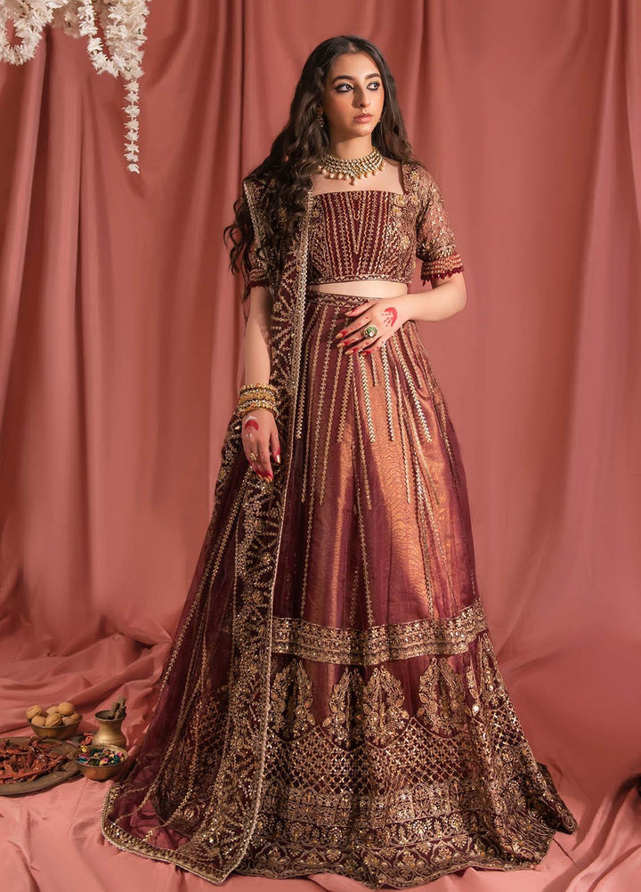 Aik Atelier Embroidered Net Suits Unstitched 3 Piece AIK23WF Look 08 - Luxury Collection
