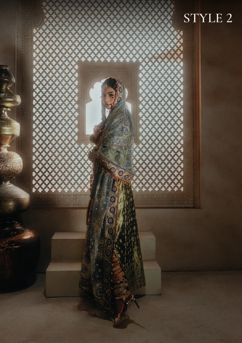 Aik Atelier Unstitched Embroidered Tissue 3 Piece Suit AIK26UAAW B2601 - Wedding Collection