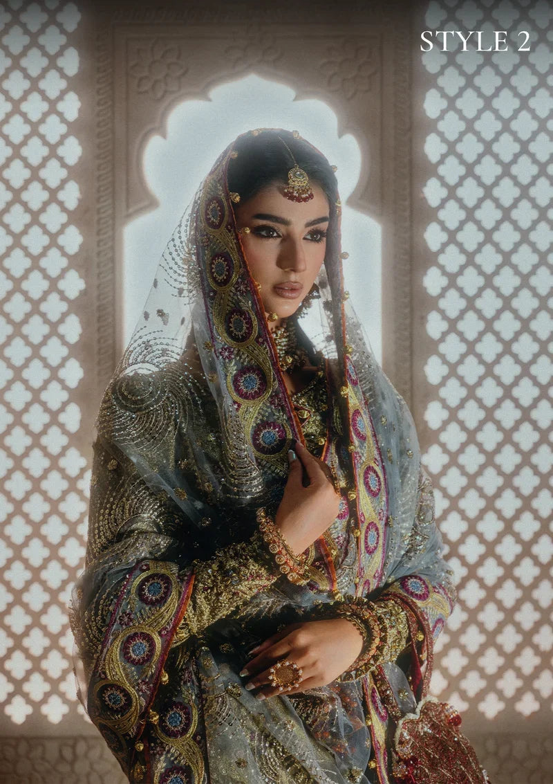 Aik Atelier Unstitched Embroidered Tissue 3 Piece Suit AIK26UAAW B2601 - Wedding Collection