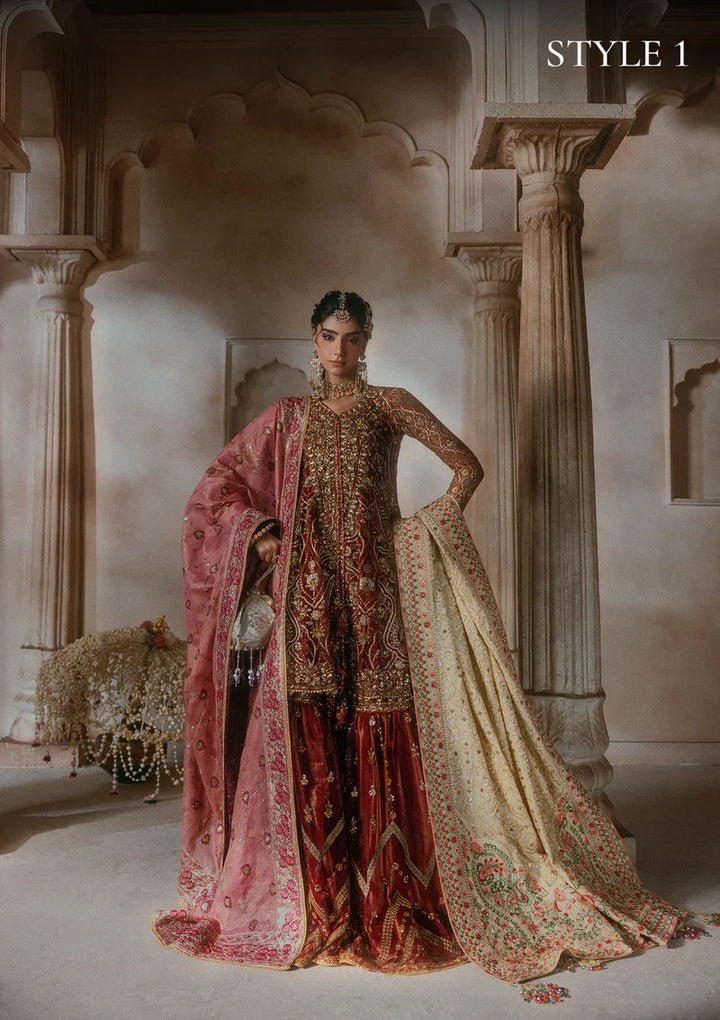 Aik Atelier Unstitched Embroidered Organza 3 Piece Suit AIK26UAAW B2603 - Wedding Collection