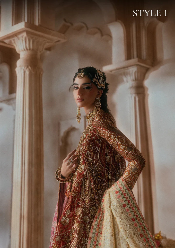 Aik Atelier Unstitched Embroidered Organza 3 Piece Suit AIK26UAAW B2603 - Wedding Collection