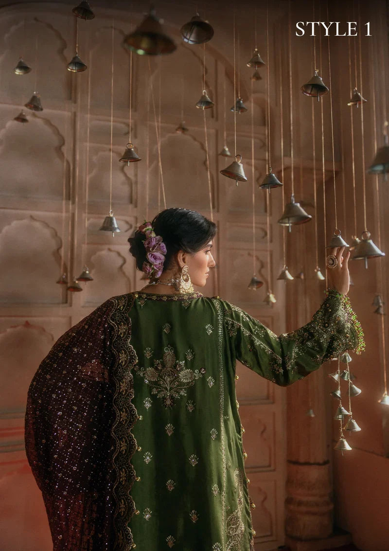 Aik Atelier Unstitched Embroidered Medium Silk 3 Piece Suit AIK26UAAW B2605 - Wedding Collection