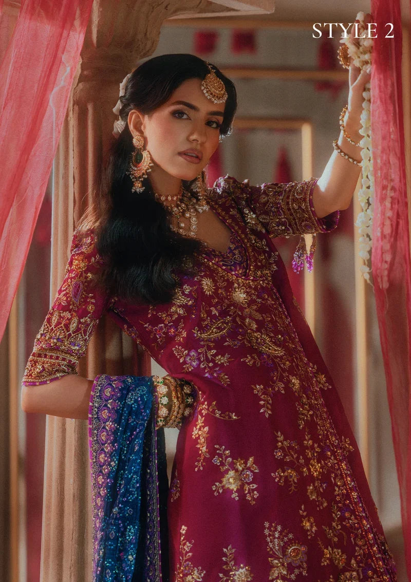 Aik Atelier Unstitched Embroidered Katan Silk 3 Piece Suit AIK26UAAW B2610 - Wedding Collection