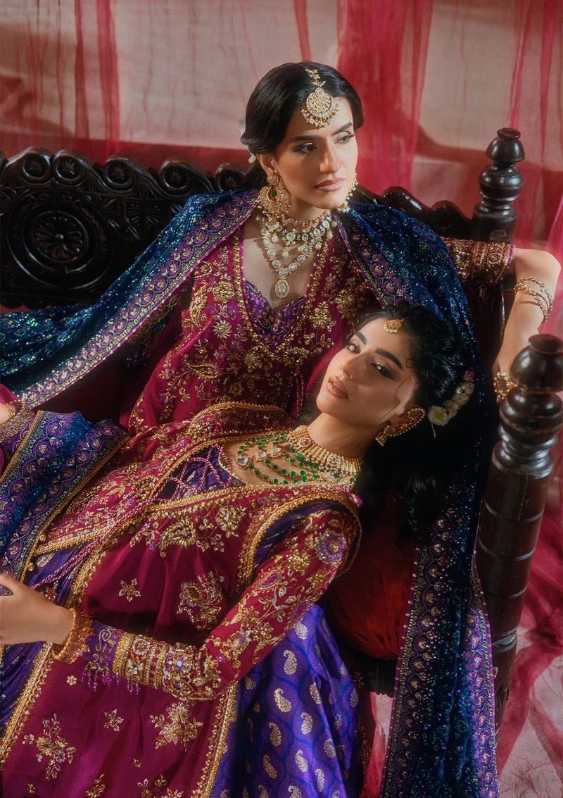 Aik Atelier Unstitched Embroidered Katan Silk 3 Piece Suit AIK26UAAW B2610 - Wedding Collection