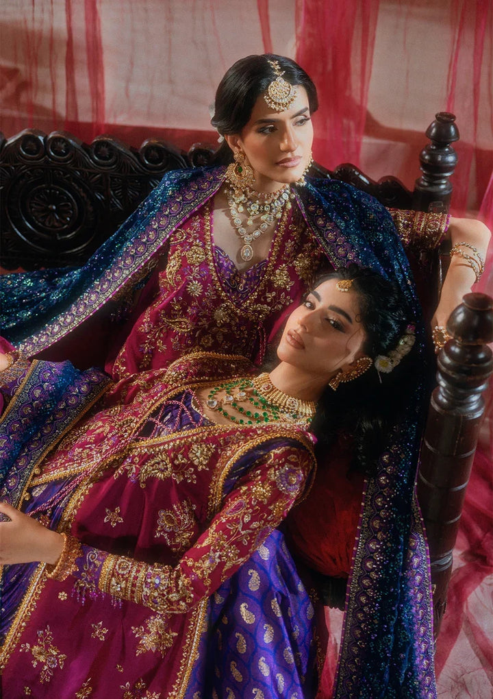 Aik Atelier Unstitched Embroidered Katan Silk 3 Piece Suit AIK26UAAW B2610 - Wedding Collection