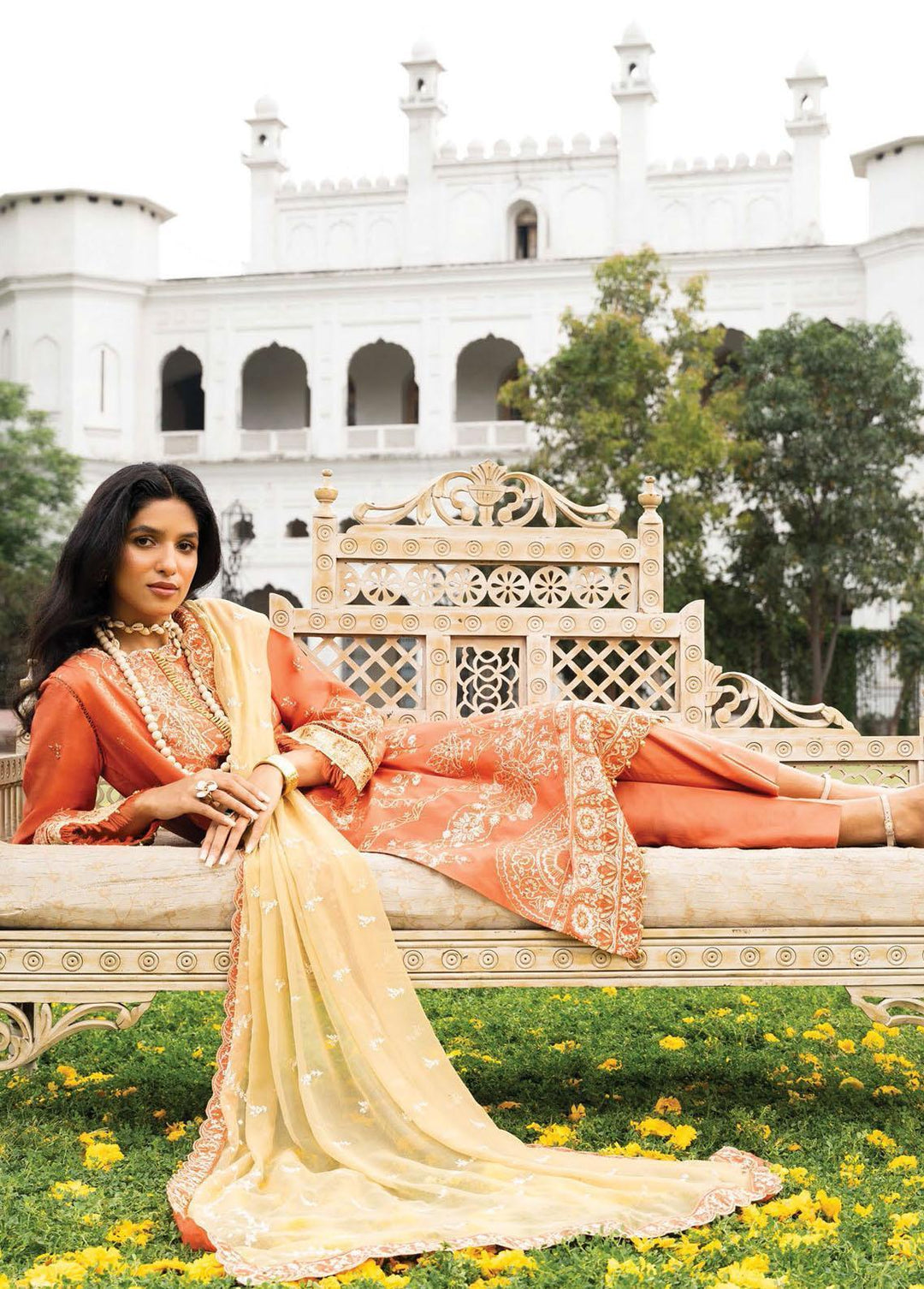 Aik Atelier Embroidered Lawn Suits Unstitched 3 Piece AIK23M Look 03 - Luxury Collection