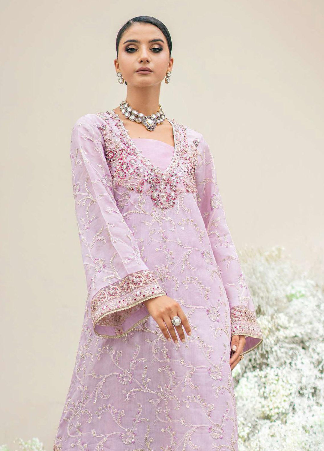 Aik Atelier Embroidered Silk Suits Unstitched 2 Piece AIK23WD Look 06 - Luxury Collection