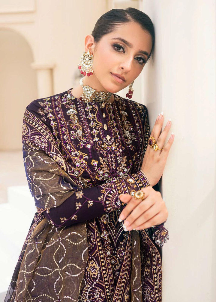 AIK Atelier Embroidered Silk Suits Unstitched 3 Piece AIK23WD Look 10 - Wedding Collection