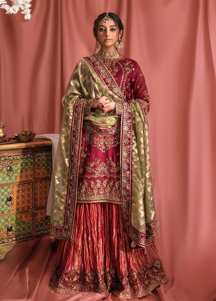 AIK Atelier Embroidered Khaadi Net Suits Unstitched 3 Piece AIK23WF Look 01 - Luxury Collection