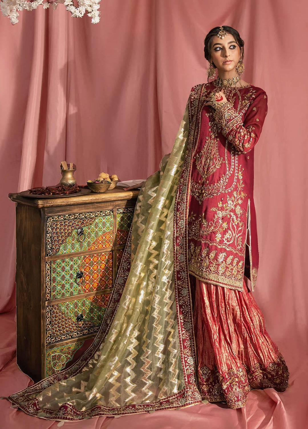 AIK Atelier Embroidered Khaadi Net Suits Unstitched 3 Piece AIK23WF Look 01 - Luxury Collection