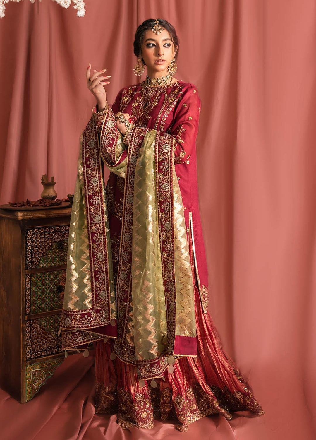 AIK Atelier Embroidered Khaadi Net Suits Unstitched 3 Piece AIK23WF Look 01 - Luxury Collection