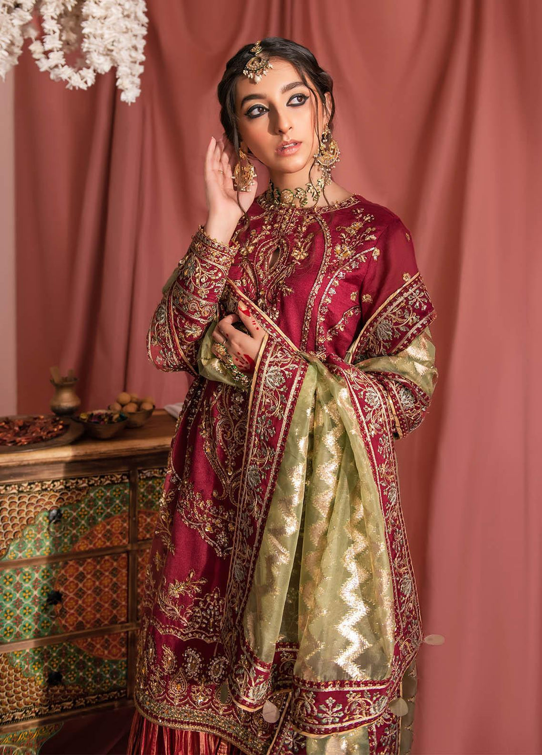 AIK Atelier Embroidered Khaadi Net Suits Unstitched 3 Piece AIK23WF Look 01 - Luxury Collection