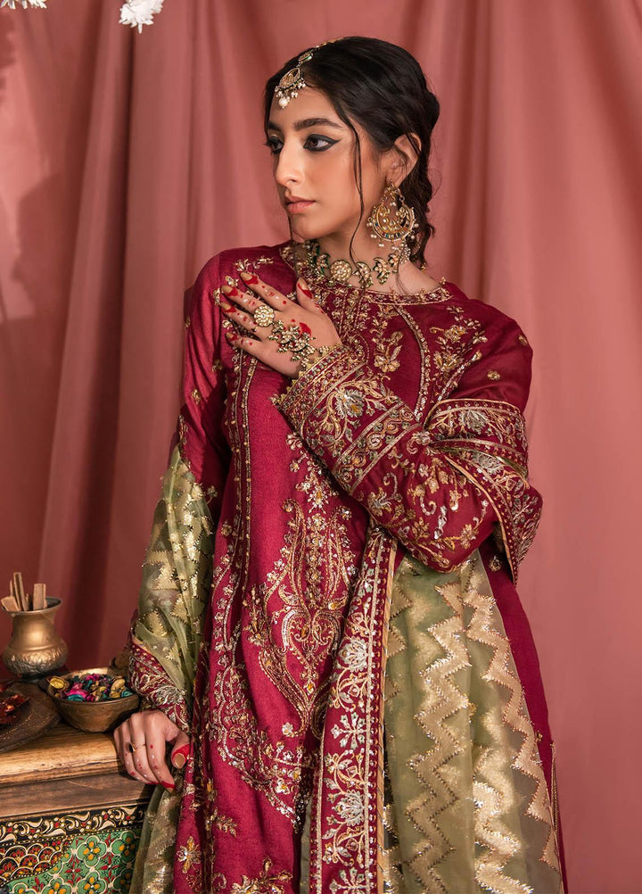 AIK Atelier Embroidered Khaadi Net Suits Unstitched 3 Piece AIK23WF Look 01 - Luxury Collection