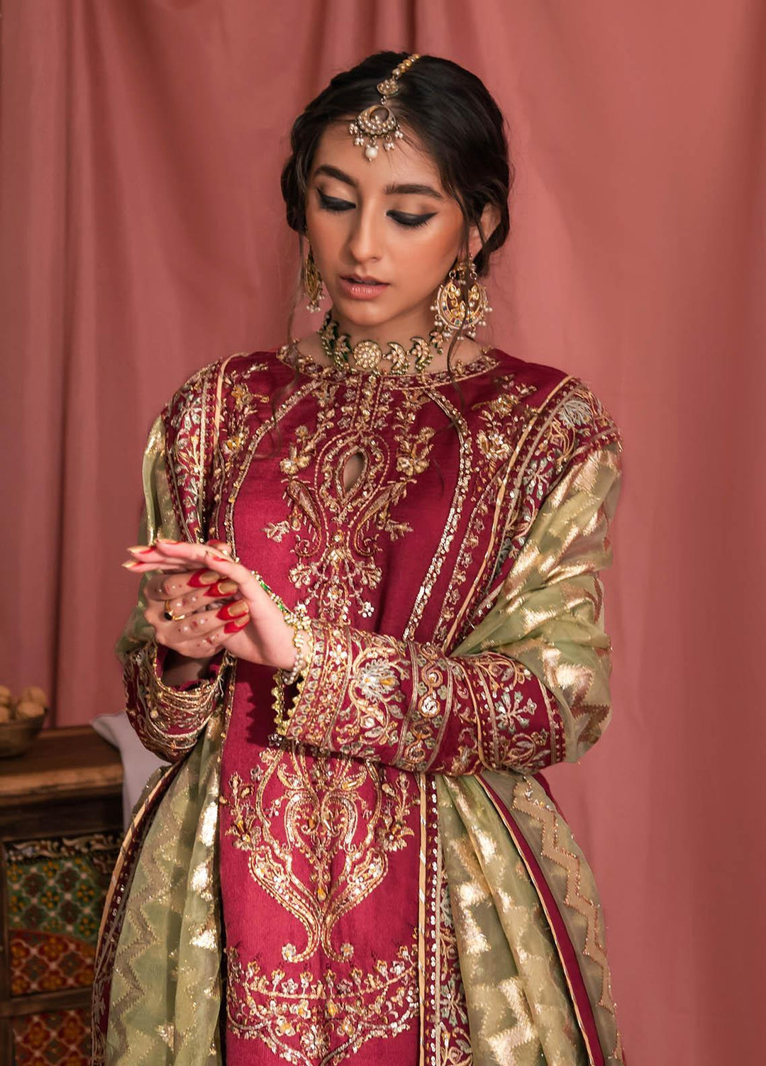 AIK Atelier Embroidered Khaadi Net Suits Unstitched 3 Piece AIK23WF Look 01 - Luxury Collection