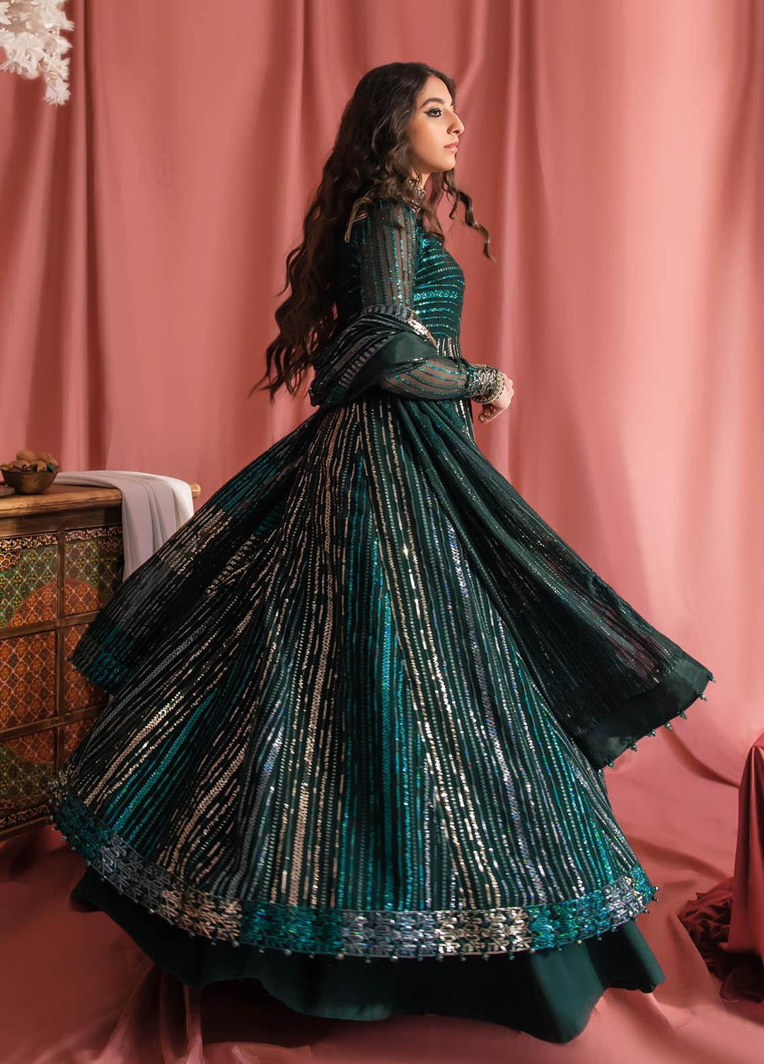 AIK Atelier Embroidered Chiffon Suits Unstitched 3 Piece AIK23WF Look 04 - Luxury Collection