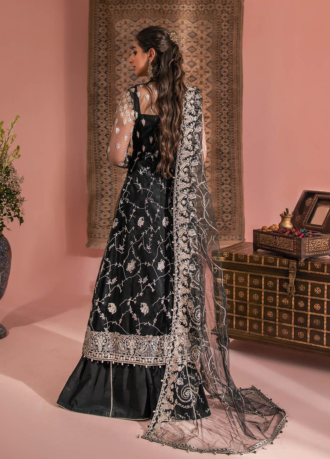 AIK Atelier Embroidered Net Suits Unstitched 3 Piece AIK23WF Look 06 - Luxury Collection