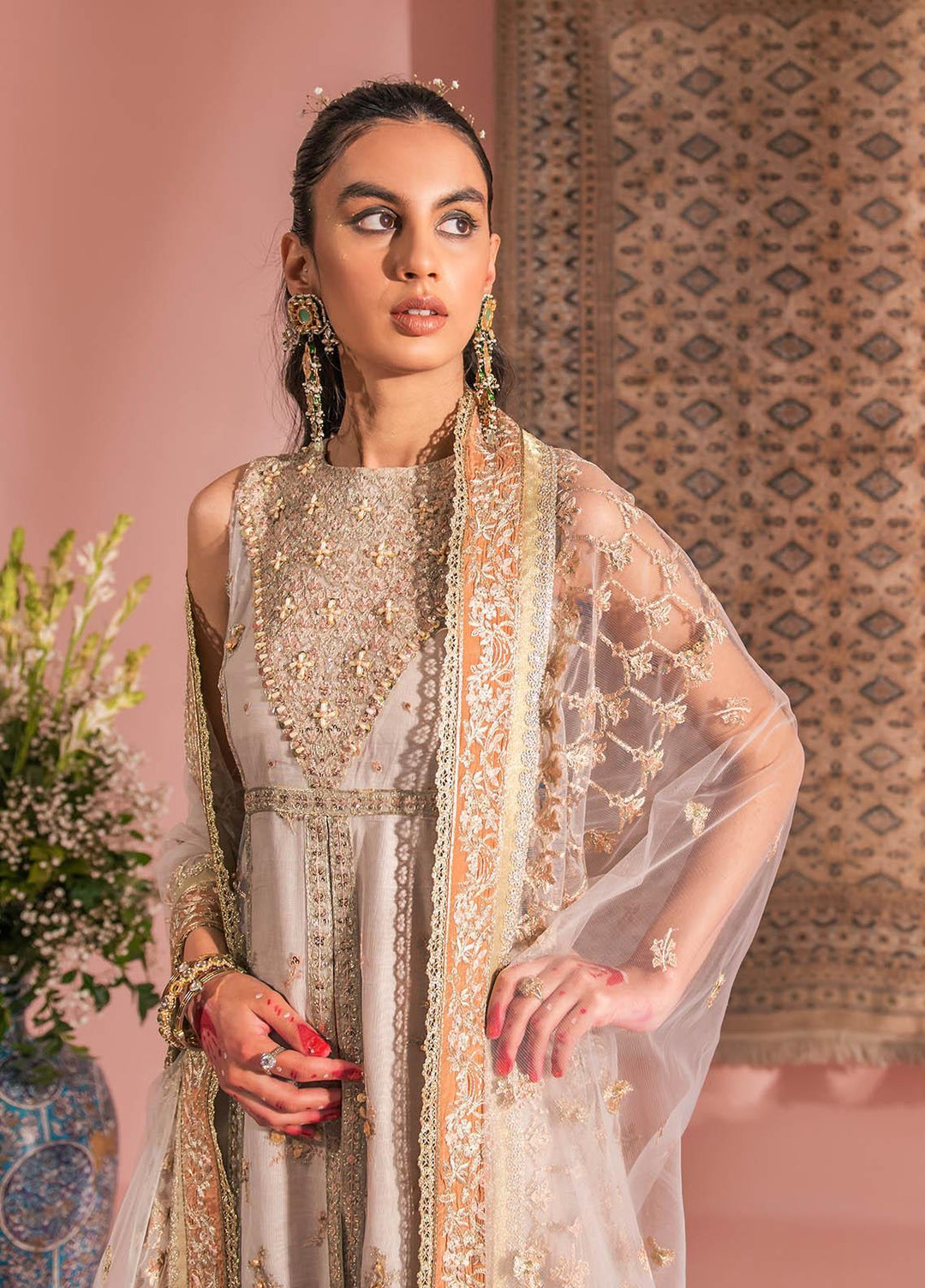 AIK Atelier Embroidered Net Suits Unstitched 3 Piece AIK23WF Look 07 - Luxury Collection