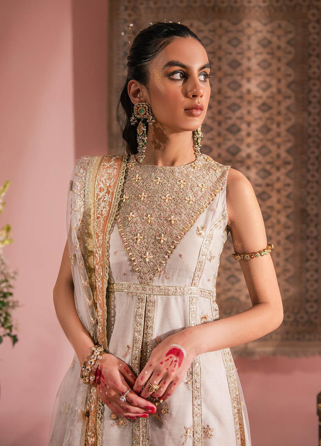 AIK Atelier Embroidered Net Suits Unstitched 3 Piece AIK23WF Look 07 - Luxury Collection