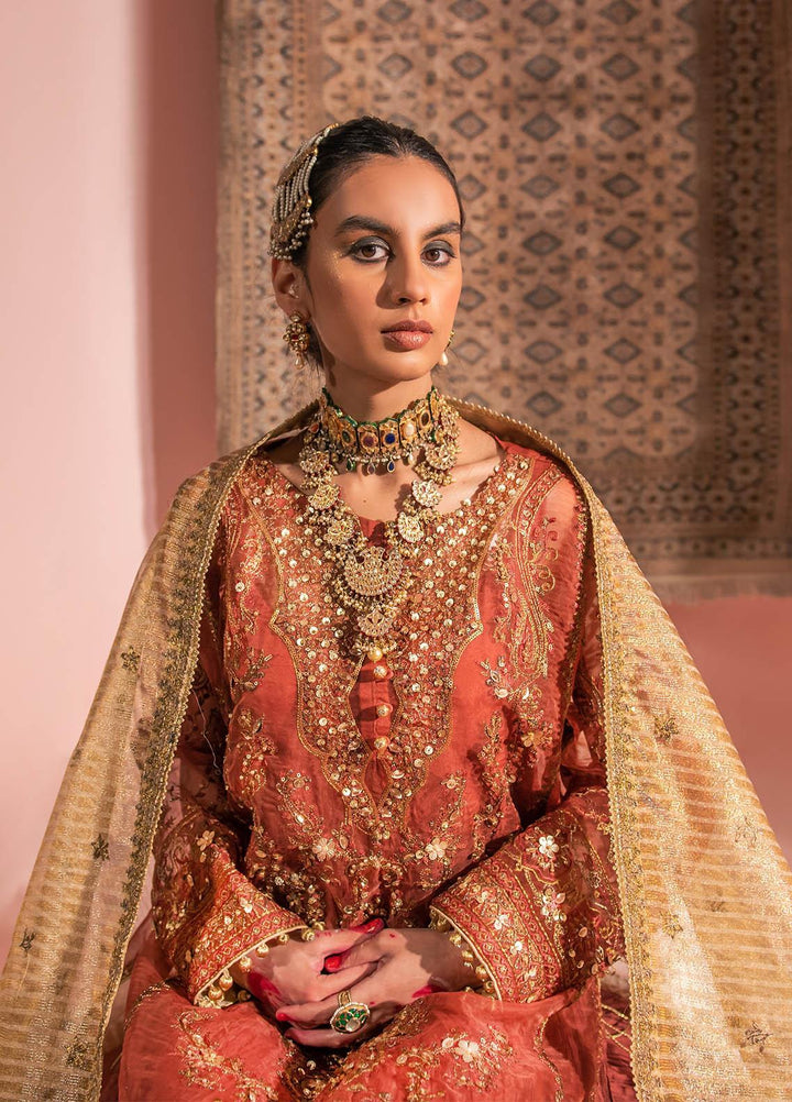 AIK Atelier Embroidered Organza Suits Unstitched 3 Piece AIK23WF Look 10 - Luxury Collection
