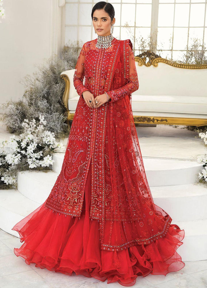 AIK Atelier Embroidered Net Suits Unstitched 3 Piece AIK22WF Look-01 - Luxury Collection