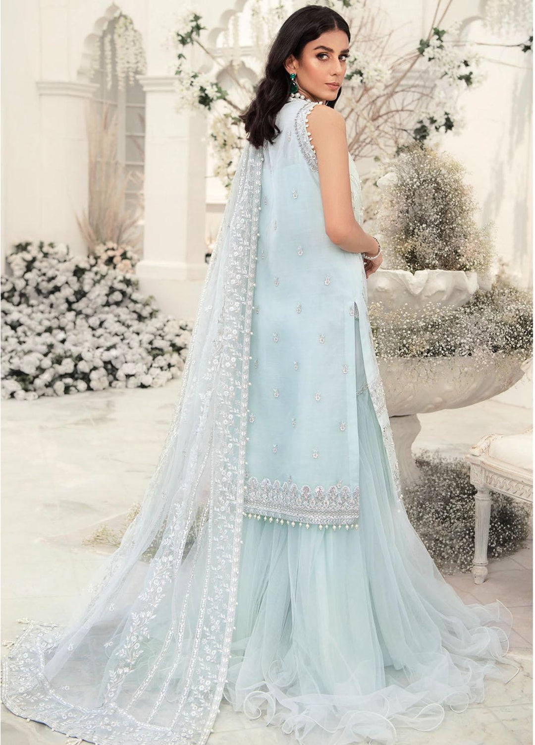 AIK Atelier Embroidered Organza Suits Unstitched 3 Piece AIK22WF Look-02 - Luxury Collection