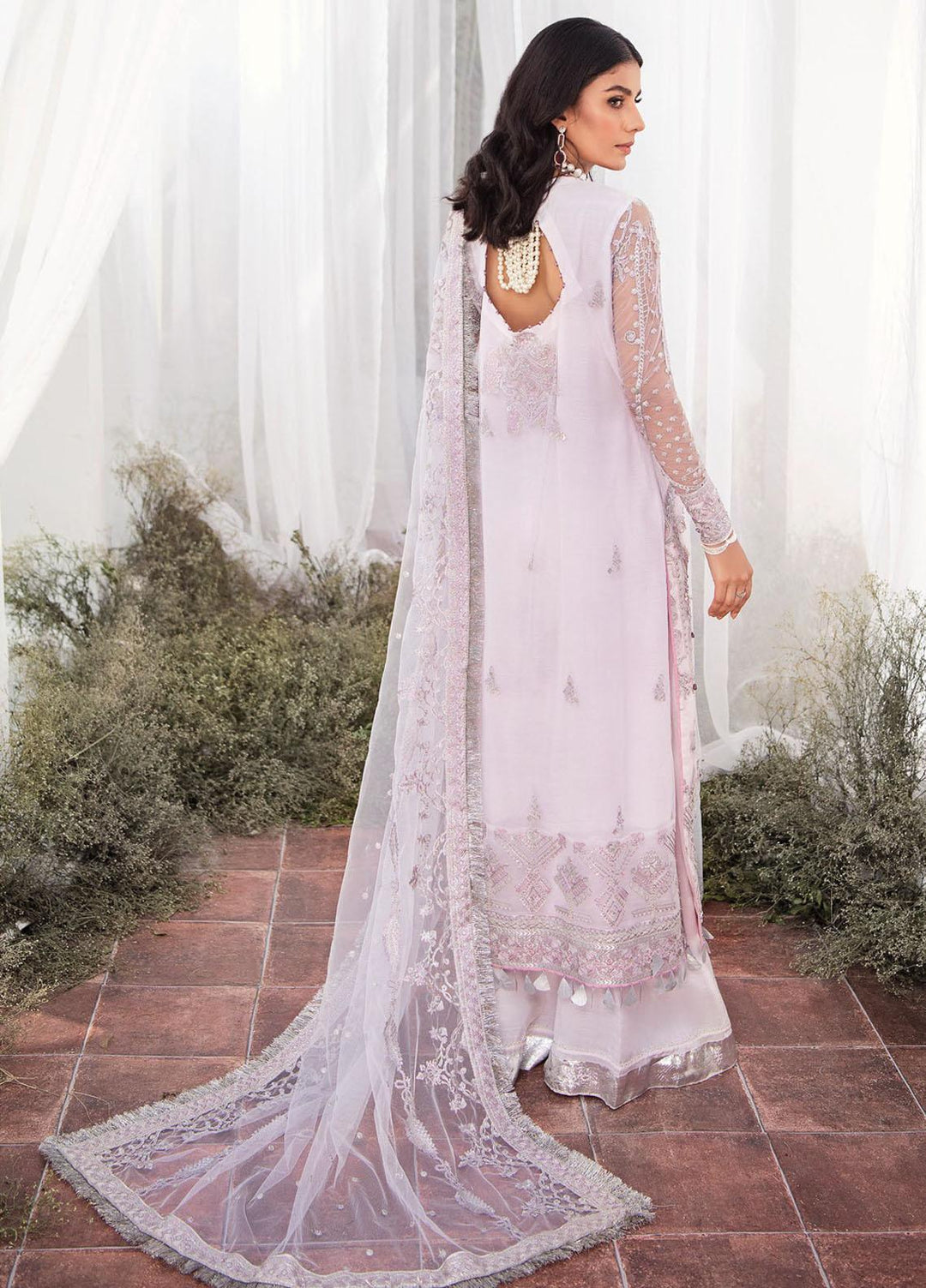 AIK Atelier Embroidered Net Suits Unstitched 3 Piece AIK22WF Look-04 - Luxury Collection