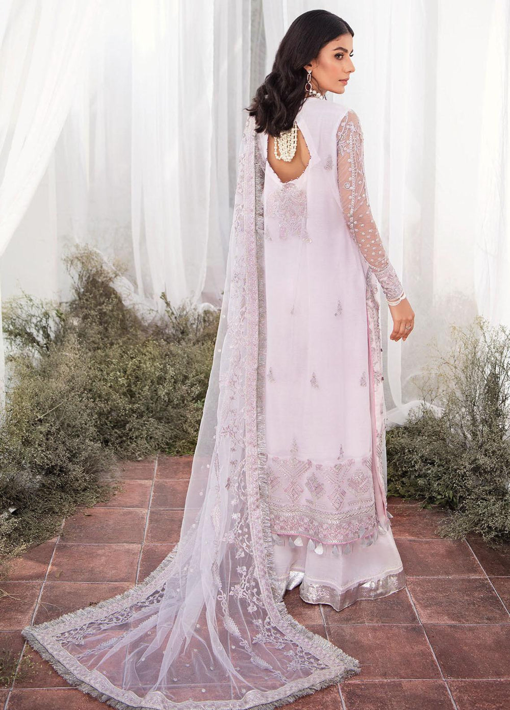 AIK Atelier Embroidered Net Suits Unstitched 3 Piece AIK22WF Look-04 - Luxury Collection