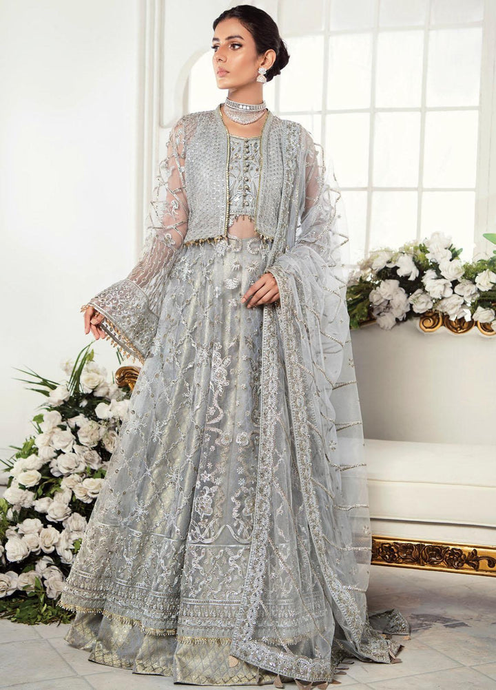 AIK Atelier Embroidered Net Suits Unstitched 3 Piece AIK22WF Look-07 - Luxury Collection