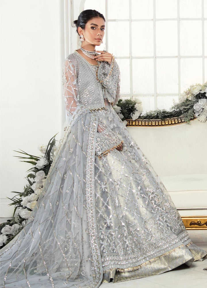 AIK Atelier Embroidered Net Suits Unstitched 3 Piece AIK22WF Look-07 - Luxury Collection