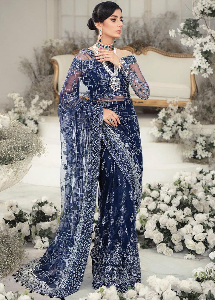 AIK Atelier Embroidered Net Suits Unstitched 3 Piece AIK22WF Look-10 - Luxury Collection